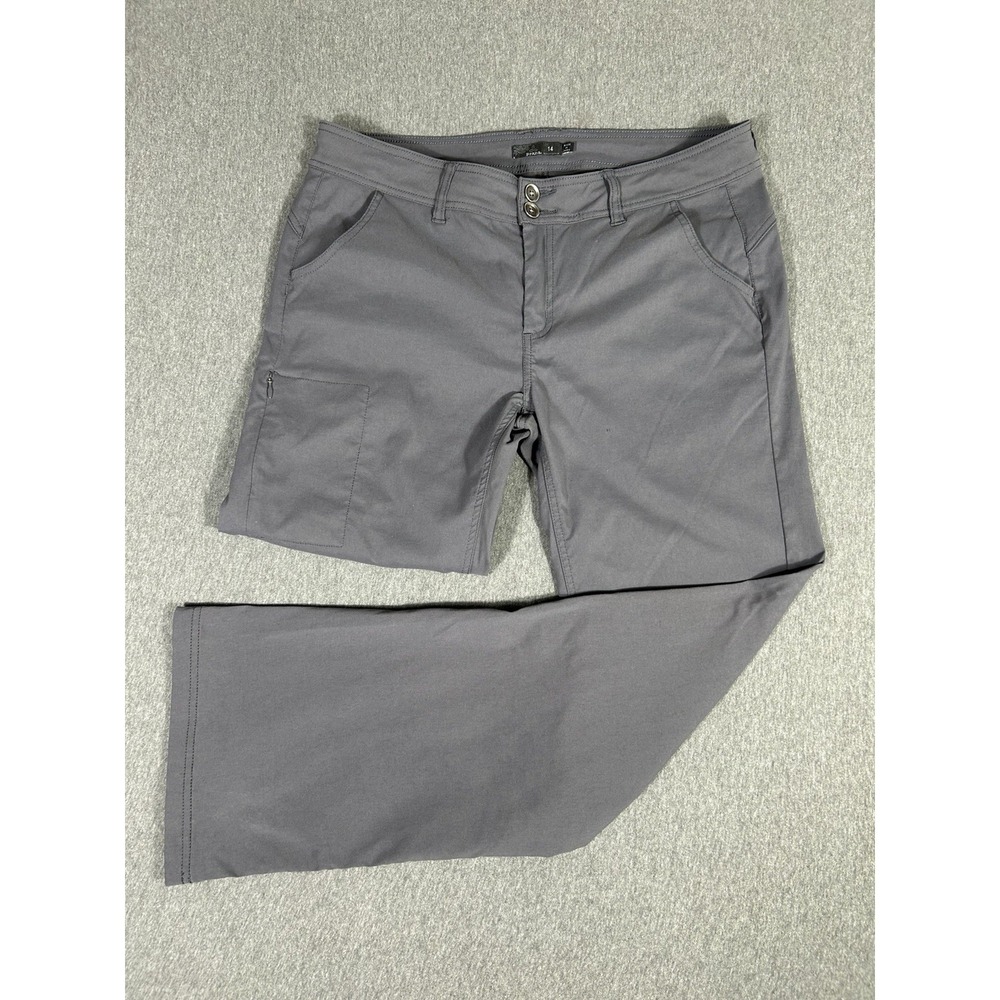 prAna Halle Pants Women's Size 14 Gray Hiking Outdoor Stretch Pockets